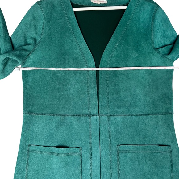 Anthroplogie Solitaire Green Fuax Suede Boho Midi Jacket, Medium - Picture 6 of 9
